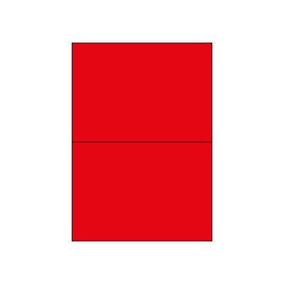 MARKENetiketten DIN A4 Blattetiketten aus Papier, 210 x 148,5 mm, rot