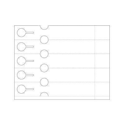 Schlaufenetiketten 38 x 254 mm mit Preisabriss