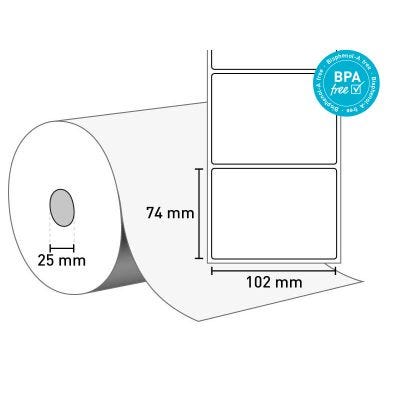 Etiketten auf Rolle 102x74/25