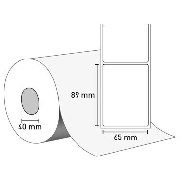 Etiketten auf Rolle 65x89/40