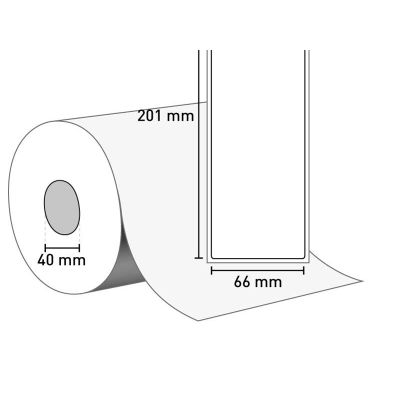 Etiketten auf Rolle 66x201/40