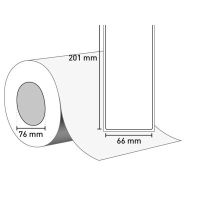 Etiketten auf Rolle 66x201/76