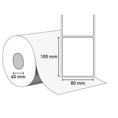 Etiketten auf Rolle 80x100/40