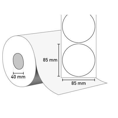 High Gloss Structure Label 85x85/40 (75mm rund)