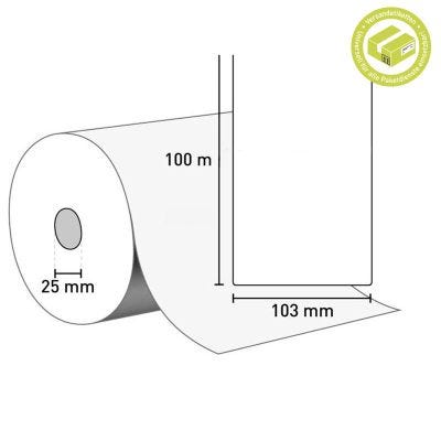 Etiketten auf Rolle 103x100/25 mit Logo