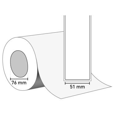 Matte Paper Label 51mmx70m/76 endlos