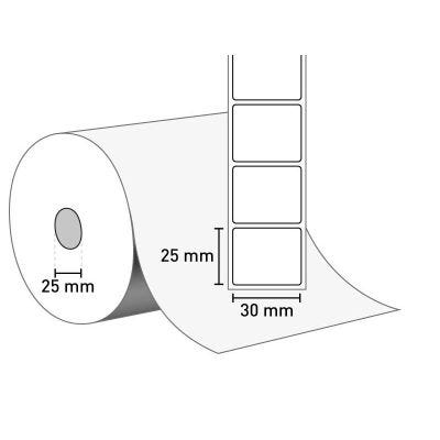 Bild Cosmetigo® Gloss White TT Etiketten auf Rolle 30x25/25