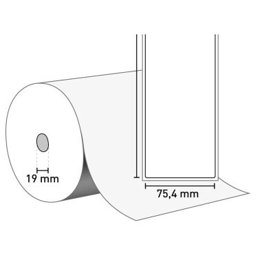 Etiketten auf Rolle 75,4mm x 20,3m /19