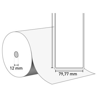 Etiketten auf Rolle 79,77mm x 15,54m / 12