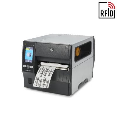 Zebra ZT421-RFID Thermotransfer-Industriedrucker mit Logo
