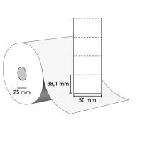 Etiketten auf Rolle 50x38,1/25