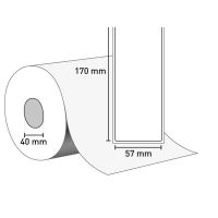 Etiketten auf Rolle 57x170/40