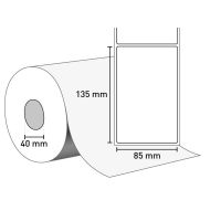 Etiketten auf Rolle 85x135/40