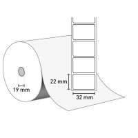 Etiketten auf Rolle 32x22/19