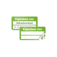 Inventaretiketten Secure Flock PE weiß/schwarz bedruckt
