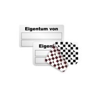 Inventaretiketten schwarz bedruckt