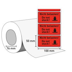 Nicht belasten-Aufkleber (Radiantpapier)