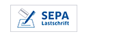 Logo des SEPA Lastschrift in Blau-Weiß